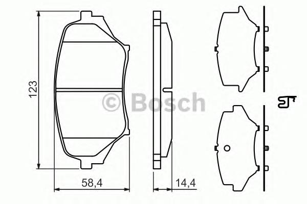 Передние тормозные колодки 0986494322 Bosch