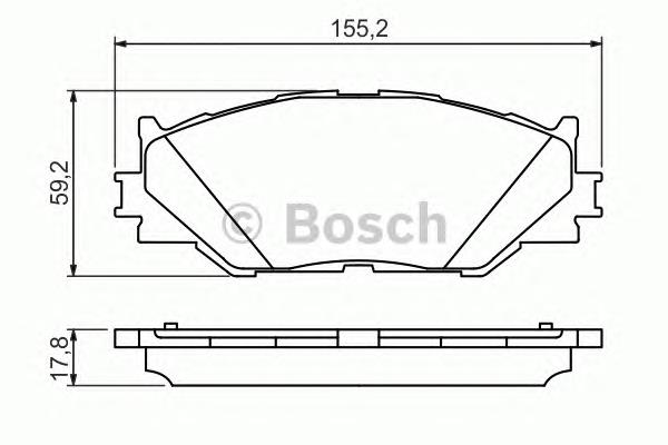 0986494316 Bosch sapatas do freio dianteiras de disco