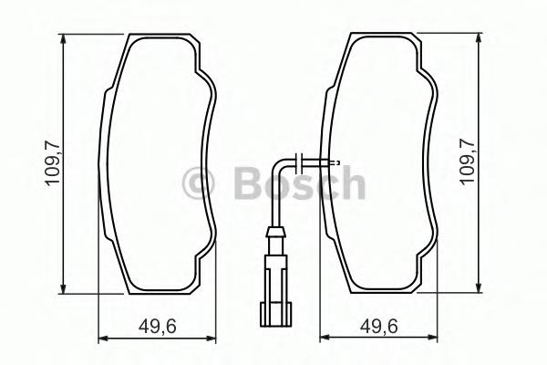 0 986 494 391 Bosch sapatas do freio traseiras de disco