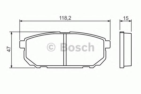 0986494388 Bosch sapatas do freio traseiras de disco