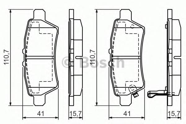 0 986 494 369 Bosch sapatas do freio traseiras de disco