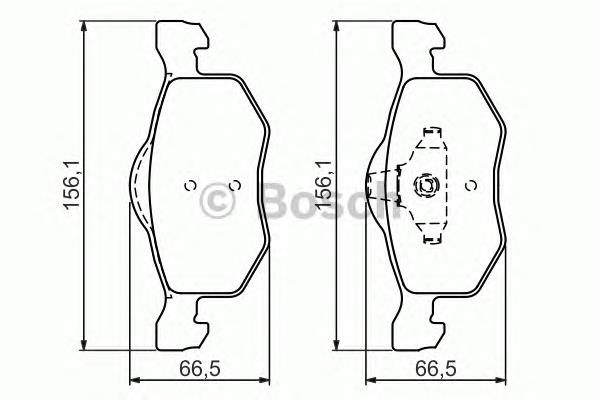 0 986 494 361 Bosch sapatas do freio dianteiras de disco