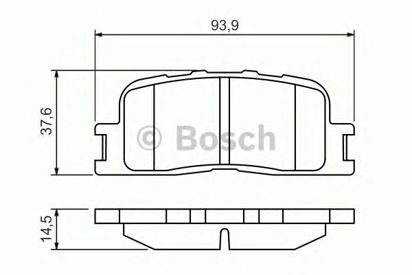 0986494359 Bosch задние тормозные колодки