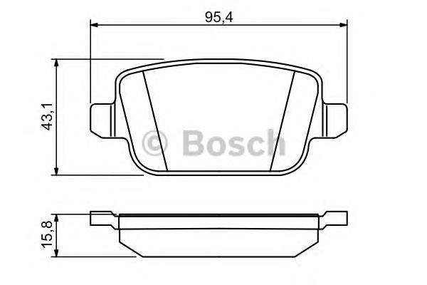 0986494247 Bosch sapatas do freio traseiras de disco