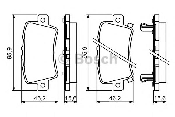 0 986 494 249 Bosch sapatas do freio traseiras de disco