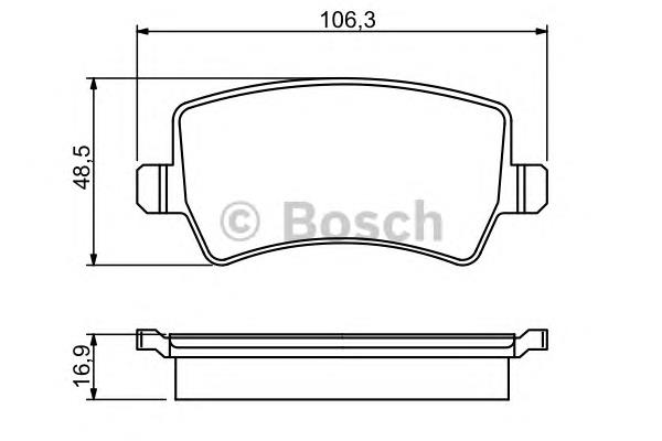 0986494248 Bosch sapatas do freio traseiras de disco