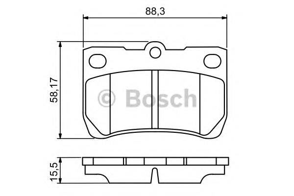 0 986 494 253 Bosch sapatas do freio traseiras de disco