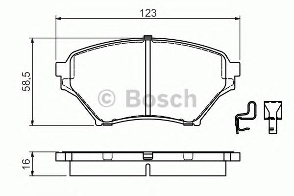 0 986 494 225 Bosch sapatas do freio dianteiras de disco