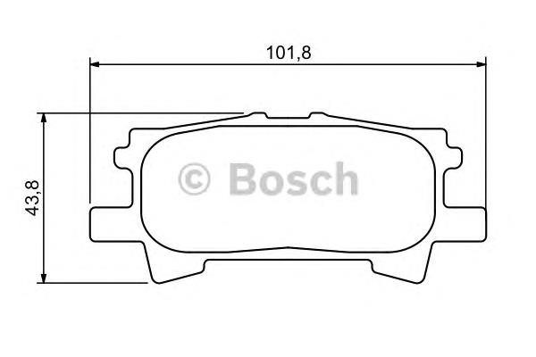0986494224 Bosch sapatas do freio traseiras de disco