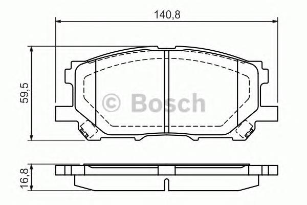 0986494218 Bosch sapatas do freio dianteiras de disco