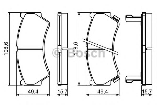 Купить 0986494234 Bosch Колодки тормозные