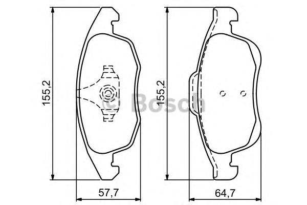 0986494235 Bosch sapatas do freio dianteiras de disco