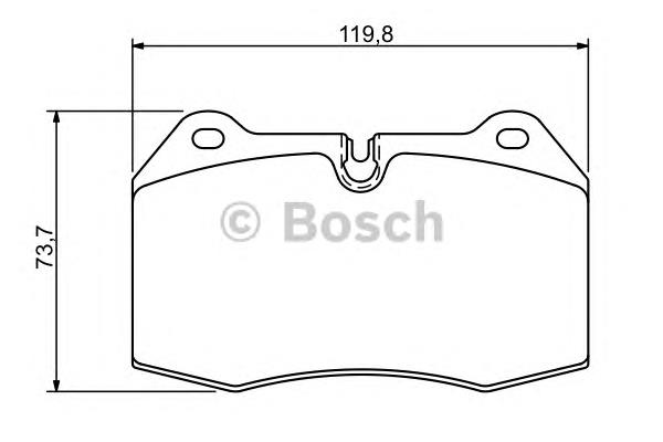 0986494282 Bosch sapatas do freio dianteiras de disco