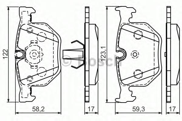 0986494286 Bosch sapatas do freio traseiras de disco