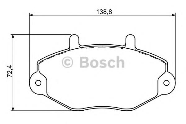 0986494287 Bosch sapatas do freio dianteiras de disco