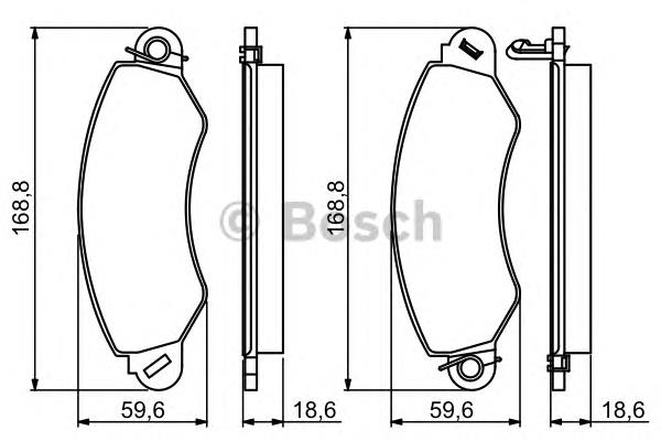 Передние тормозные колодки 0986494300 Bosch