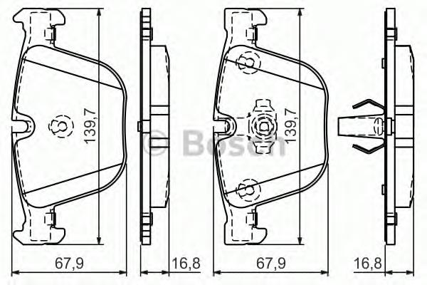 0986494294 Bosch sapatas do freio traseiras de disco