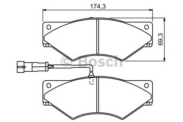 0986494296 Bosch sapatas do freio dianteiras de disco