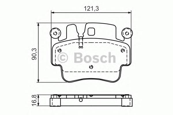 0 986 494 281 Bosch sapatas do freio dianteiras de disco