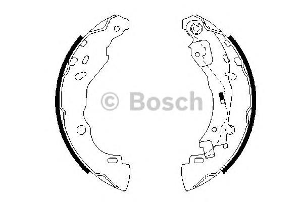 0986487690 Bosch sapatas do freio traseiras de tambor