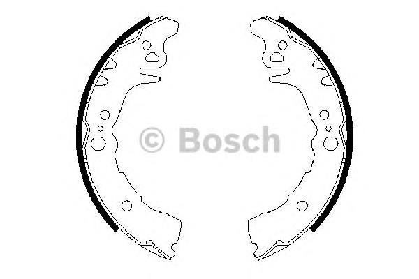 0986487689 Bosch sapatas do freio traseiras de tambor