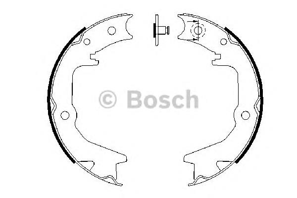 0986487685 Bosch sapatas do freio traseiras de disco