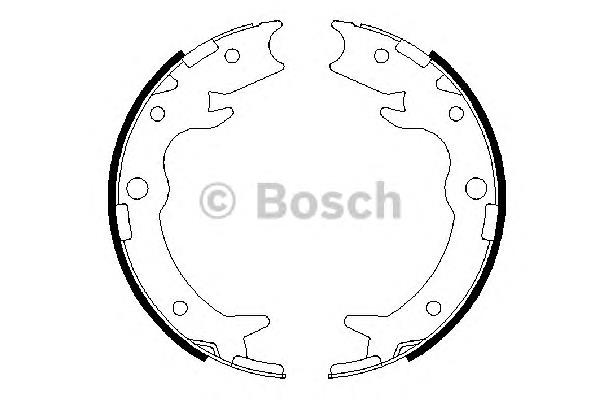 0986487686 Bosch sapatas do freio de estacionamento