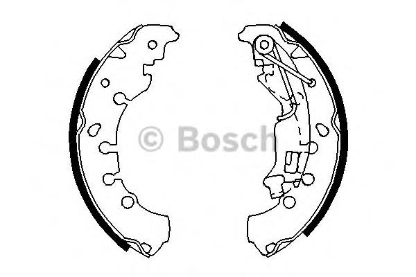 0986487702 Bosch sapatas do freio traseiras de tambor