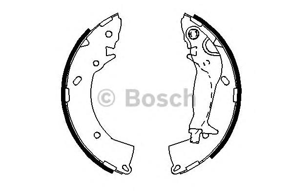 0986487697 Bosch sapatas do freio traseiras de tambor