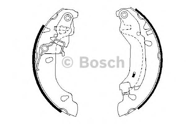 0986487669 Bosch sapatas do freio traseiras de tambor