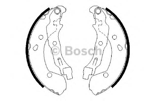 0986487668 Bosch sapatas do freio traseiras de tambor