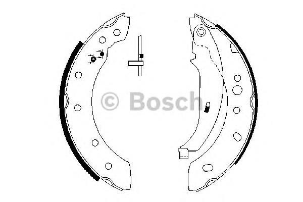 0986487672 Bosch sapatas do freio traseiras de tambor