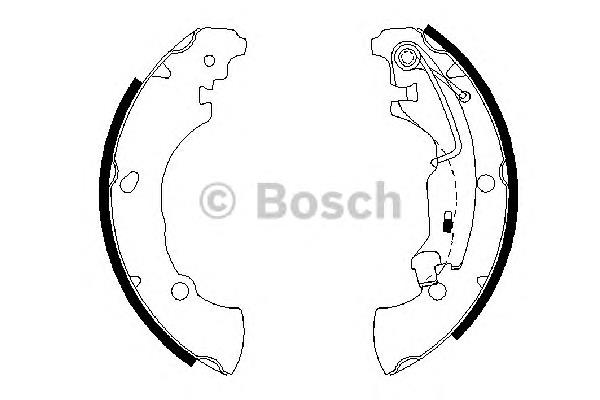 0986487670 Bosch sapatas do freio traseiras de tambor