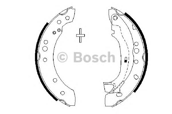 0986487664 Bosch sapatas do freio traseiras de tambor