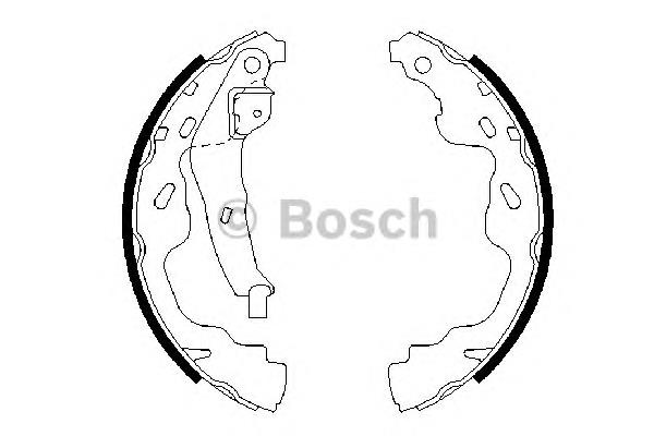 0986487665 Bosch sapatas do freio traseiras de tambor