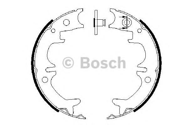 0986487680 Bosch sapatas do freio de estacionamento