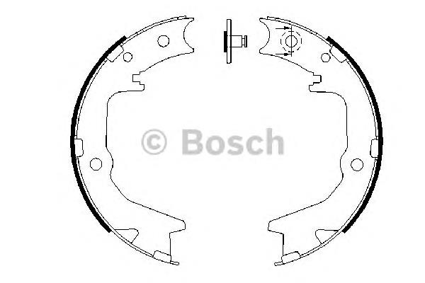 0986487683 Bosch sapatas do freio traseiras de tambor