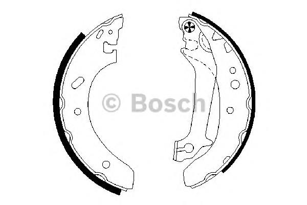 0986487674 Bosch sapatas do freio traseiras de tambor