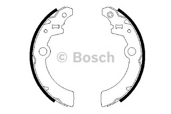 0986487676 Bosch sapatas do freio traseiras de tambor