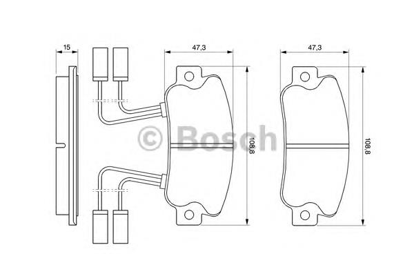 Передние тормозные колодки 0986491330 Bosch