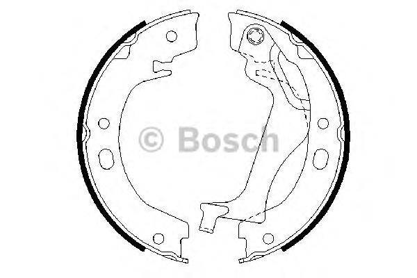 0986487713 Bosch sapatas do freio traseiras de tambor