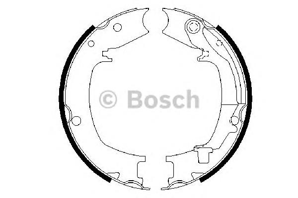 0986487711 Bosch sapatas do freio de estacionamento