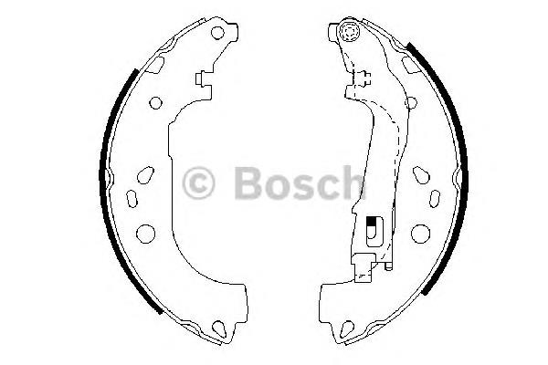 0986487717 Bosch sapatas do freio traseiras de tambor