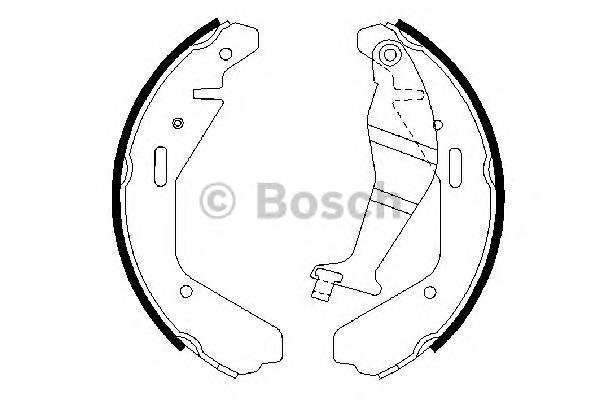 0 986 487 707 Bosch sapatas do freio traseiras de tambor