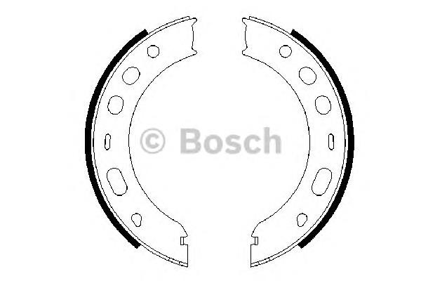 0 986 487 706 Bosch sapatas do freio de estacionamento