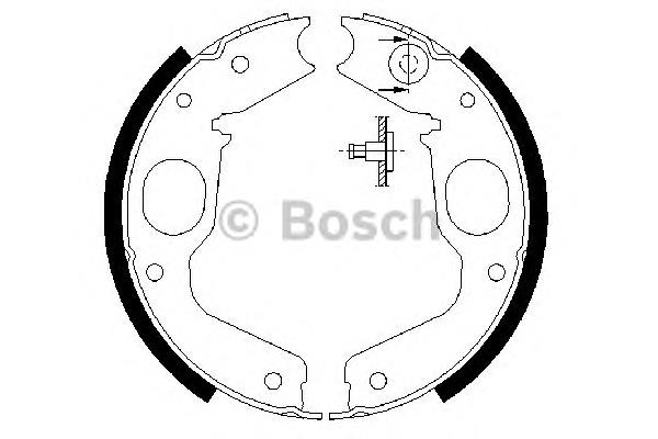 0986487719 Bosch sapatas do freio de estacionamento