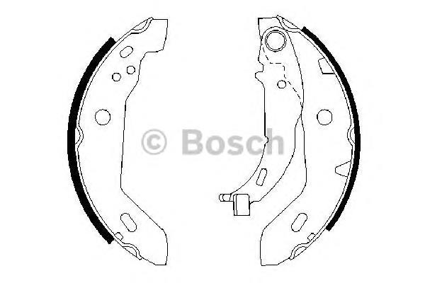 0986487565 Bosch sapatas do freio traseiras de tambor