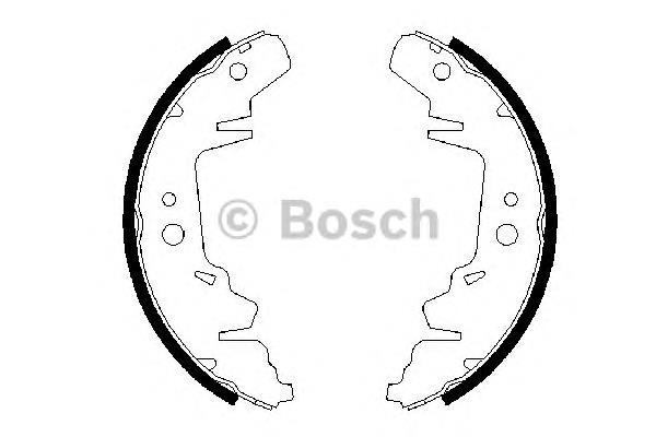 0986487634 Bosch sapatas do freio traseiras de tambor