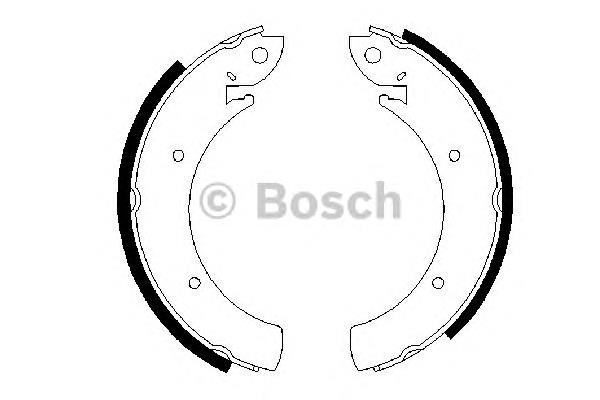 0986487648 Bosch sapatas do freio traseiras de tambor