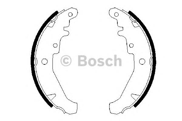 0986487630 Bosch sapatas do freio traseiras de tambor